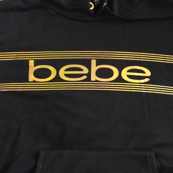 bebe Sport⛹️ Logo Print Hoodie with Thumb👍 Holes - Picture 5 of 12